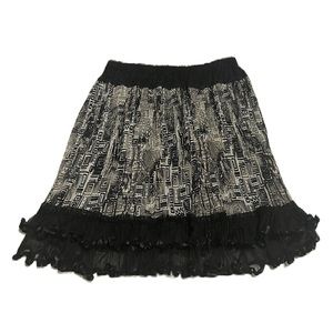 LAPIS, Elastic Waist, Lace Waist, Beautifully Made Hem Skirt, Multi Color, XL